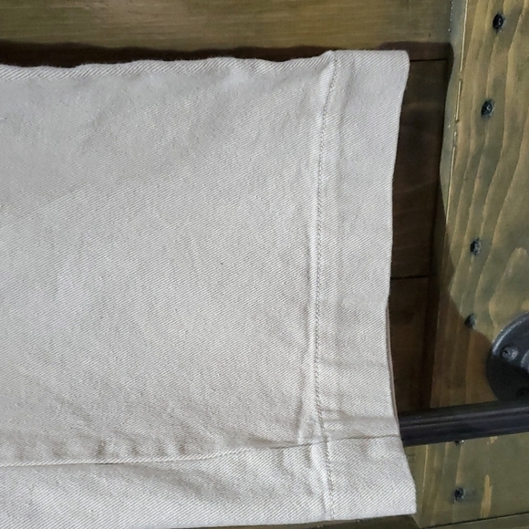 DENIM NASTY GAL CREAM WIDE LEG    JEANS GAUCHOS SIZE UK 14 EU 42 - Picture 5 of 10